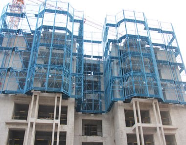 广州建筑爬架网使用案例